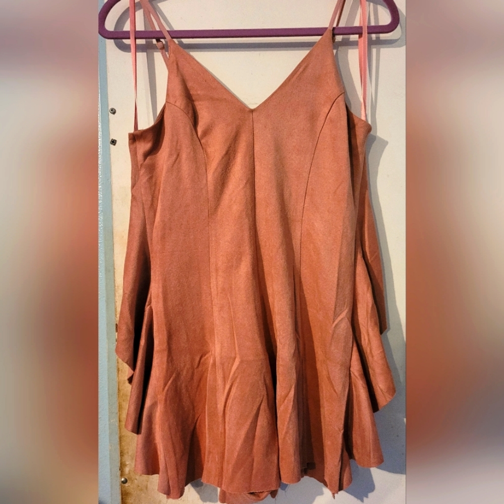 Blush SUEDE Romper